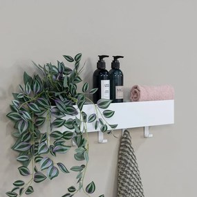 Biela nástenná oceľová kúpeľňová polička Multi – Spinder Design