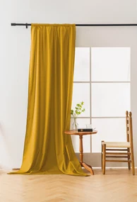 Horčicový záves OXFORD 140x270 cm Zavesenie: Riasiaca páska
