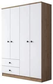 Šatníková skriňa BA 108 120 cm orech/biela