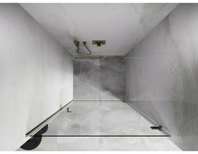 Mexen, Mexen Lunar-B výklopné pravé sprchové dvere 75 cm, transparentné, brúsené zlaté - 832-075-000-55-00-P