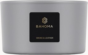Vonná sviečka's 3 knôtmi Smoke & Leather (Freesia, Linden Blossom)