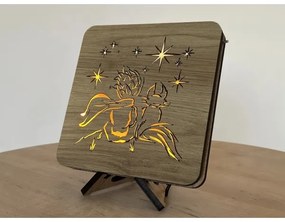 Li-Go 5788/DUB2 - LED stolná dekorácia LED/12W/230V 19x19 cm dub/Malý princ