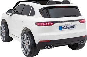 Ramiz Elektrické autíčko Porsche Cayenne S na batérie pre deti biely lak SUV + diaľkové ovládanie