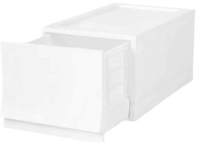 Modulárny úložný box Wave Junior Snow bez koliesok 43,4 x 27,2 x 22 cm, úzky - 1 zásuvka