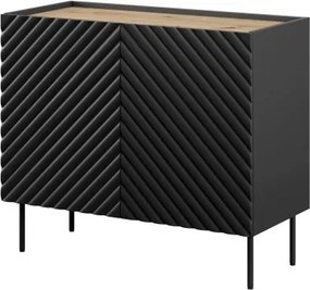 Komoda Onda 2D čierna/dub artisan