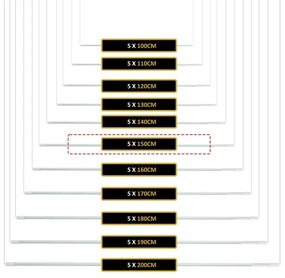 Erga Erga, stropný vešiak na sušenie bielizne 5x150 cm, biela, ERG-SEP-10SUSSUF5PP15