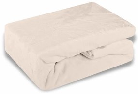 Plachta posteľná z mikroplyšu krémová EMI, Plachta 90x200