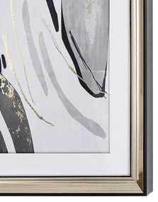 Obraz v ráme 30 x 40 cm sivý HIDMO  Beliani