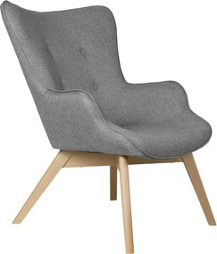 Sivé kreslo Niko – Ropez