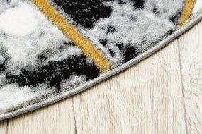 Koberec EMERALD exkluzívny 1020 kruh - glamour, marmur, trojuholníky čierny/zlatý