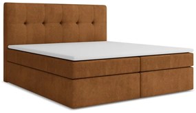 Terakotová boxspring posteľ s úložným priestorom 140x200 cm Palta – Makamii