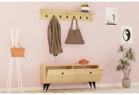 Nástenný vešiak s botníkom Rupa Oak