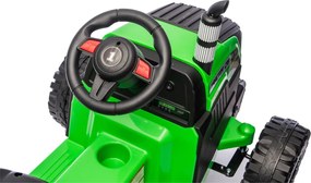 LEAN CARS CH9959B Batériový ťahač s prívesom svetlozelený 24V