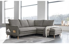 Sivá rozkladacia rohová pohovka (pravý roh) Charming Charlie – Miuform