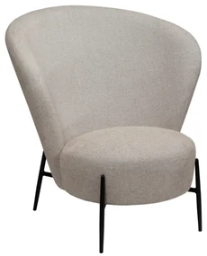 ORBIT ČALÚNENÉ LOUNGE KRESLO cashmere bouclé/black