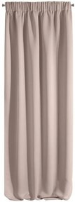 Jednofarebné závesy v pudrovej farbe so zavesením na štipce 135 x 270 cm