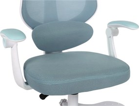 Detská otočná stolička Neoseat JUNI 009 s podnožou — látka, modrá