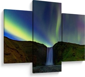 Obraz - Polárna žiara na Islande (90x60 cm)