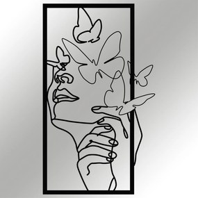 Nástenná dekorácia Butterfly Face Female čierna