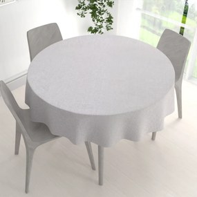Biante Dekoračný okrúhly obrus BKW-206 Svetlo sivobéžový žíhaný Ø 130 cm