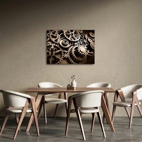 Obraz - Hodinové súčiastky (70x50 cm)