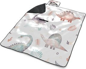 Sablio Plážová deka Maľované dinosaury: 200x140 cm