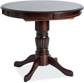 Najlacnejsinabytok Okrúhly jedálenský stôl rozkladací MARGO, tmavý orech