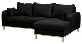 Čierna rohová pohovka (pravý roh) Beata - Ropez