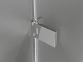 Mexen Lunar-F Duo, skladací sprchový kút 100 x 70 cm, 8mm číre sklo, chrómový profil, 836-100L-070P-01-00