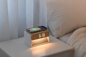 Immax 09114L - LED stolná lampa s budíkom a nabíjaním CALM LED/1,2W/5V