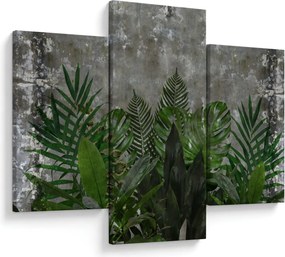 Obraz - Betónový múr s rastlinami (90x60 cm)