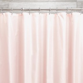 Ružový záves do sprchy iDesign, 183 x 183 cm