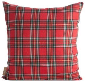 VIANOČNÁ DEKORAČNÁ OBLIEČKA NA VANKÚŠ POINSETTIA 45X45 CM VZOROVANÁ