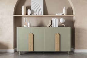 Komoda Amilio 200 cm - eukalyptus / dub baltic dune / dub prírodný