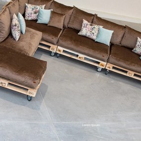 Golden Garden Paletové sedenie GG92/1 - Podsedáky a Vankúše "FIT IN" 120cm x 80cm x 15cm - penový granulát - capuccino