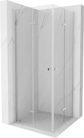 Mexen Lima Duo sprchovací kút so skladacími dverami 90 (dvere) x 90 (dvere) cm, 6mm číre sklo, chrómový profil, 856-090-090-02-00