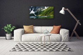 Obraz Canvas Jazero les hory príroda 120x60 cm