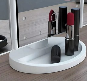 VERK Zrkadlo trojpanelové s LED Dot osvetlením - biele