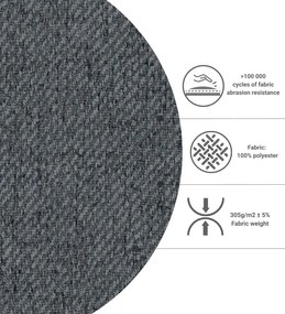 Sivá čalúnená jednolôžková posteľ 90x200 cm Scala – Maison de Rêve