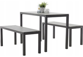 Set záhradného nábytku Garden sivá, 3 ks