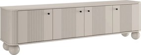 TV stolík Vespera 4D 187 cm - kašmírová / čierna / kašmírové nohy