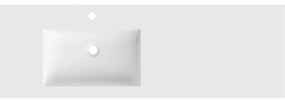 Mexen Otis, umývadlo na zapustenie 141 x 46,5 cm, ľavé, biela matná, 25181401L