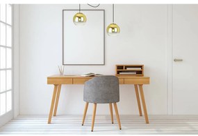 Závesné svietidlo Bergen Gold Spider, 2x zlaté/transparentné sklenené tienidlo (fi 15cm)