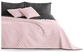 Ružovo-čierna obojstranná prikrývka z mikrovlákna DecoKing Axel, 200 x 220 cm