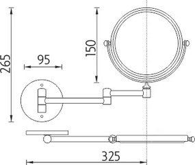 Nimco Kozmetické zväčšovacie zrkadlo - ZR 6992N-26
