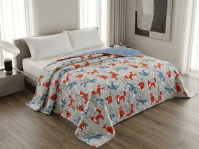 Prehoz na posteľ FOXIVA sivý, 100% bavlna Rozmer: 170 x 210 cm