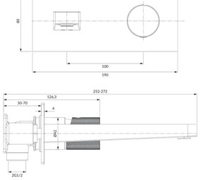 OMNIRES CT8015CR - Umývadlová batéria na podomietkovú inštaláciu CONTOUR chróm