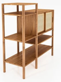 Knižnica z dubového dreva 120x123 cm Pola - The Beds