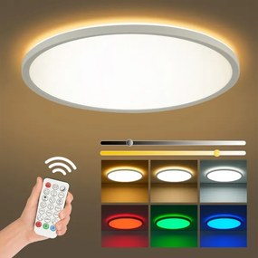 Brilagi - RGB LED stmievateľné svietidlo ULTRA SLIM LED/18W/230V pr. 30 cm biele + diaľkové ovládanie
