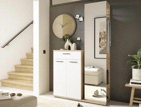 Predsieňová stena Malaga, dub evoke/biela